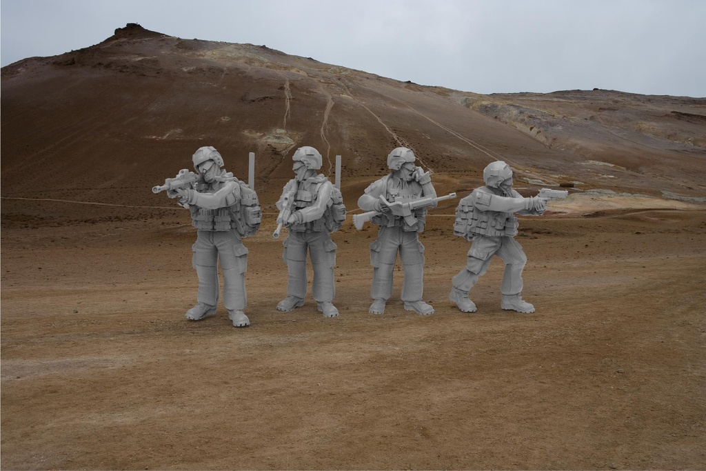 28mm MODERN  FRENCH HK416 PLATOON COMMAND